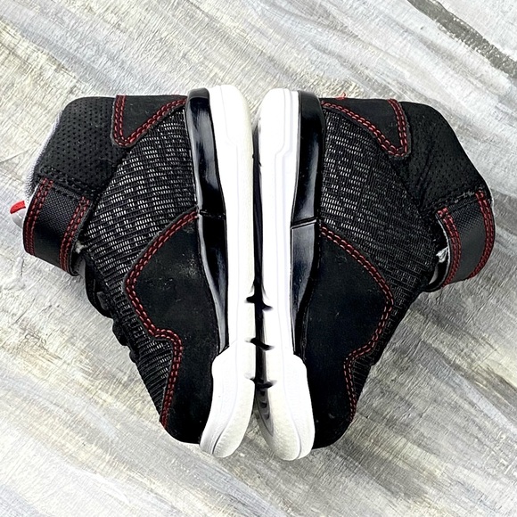 Air Jordan Baby Sneakers High Top Black Red Baby Jordan Basketball Shoe 3c - Picture 12 of 16